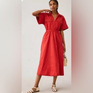 Anthropologie Maeve Utility Shirt Dress